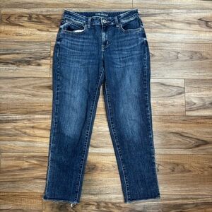 Maurices Blue Ankle Cropped Jeans with Faded Effect